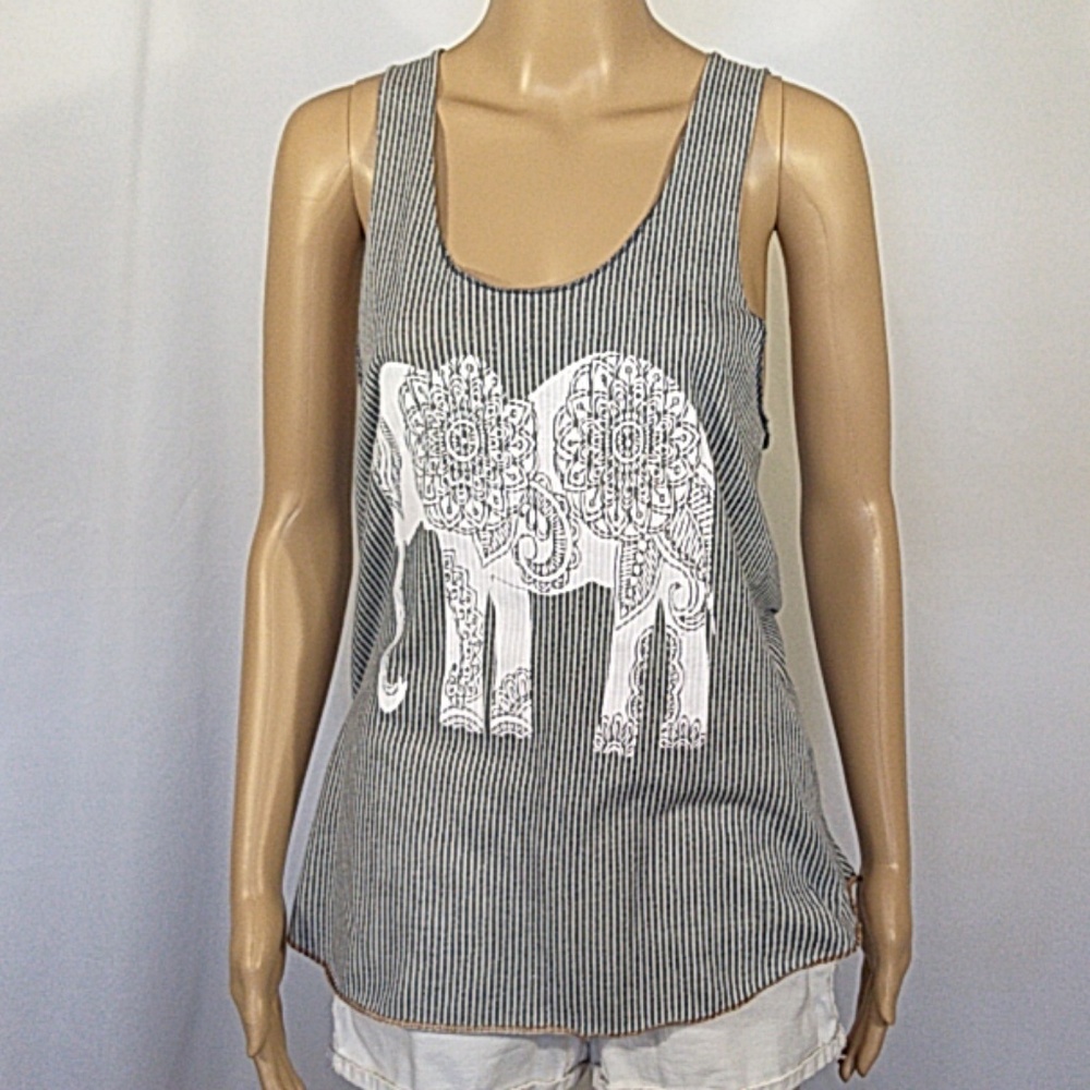 Alternative Earth Blue Striped Tank
